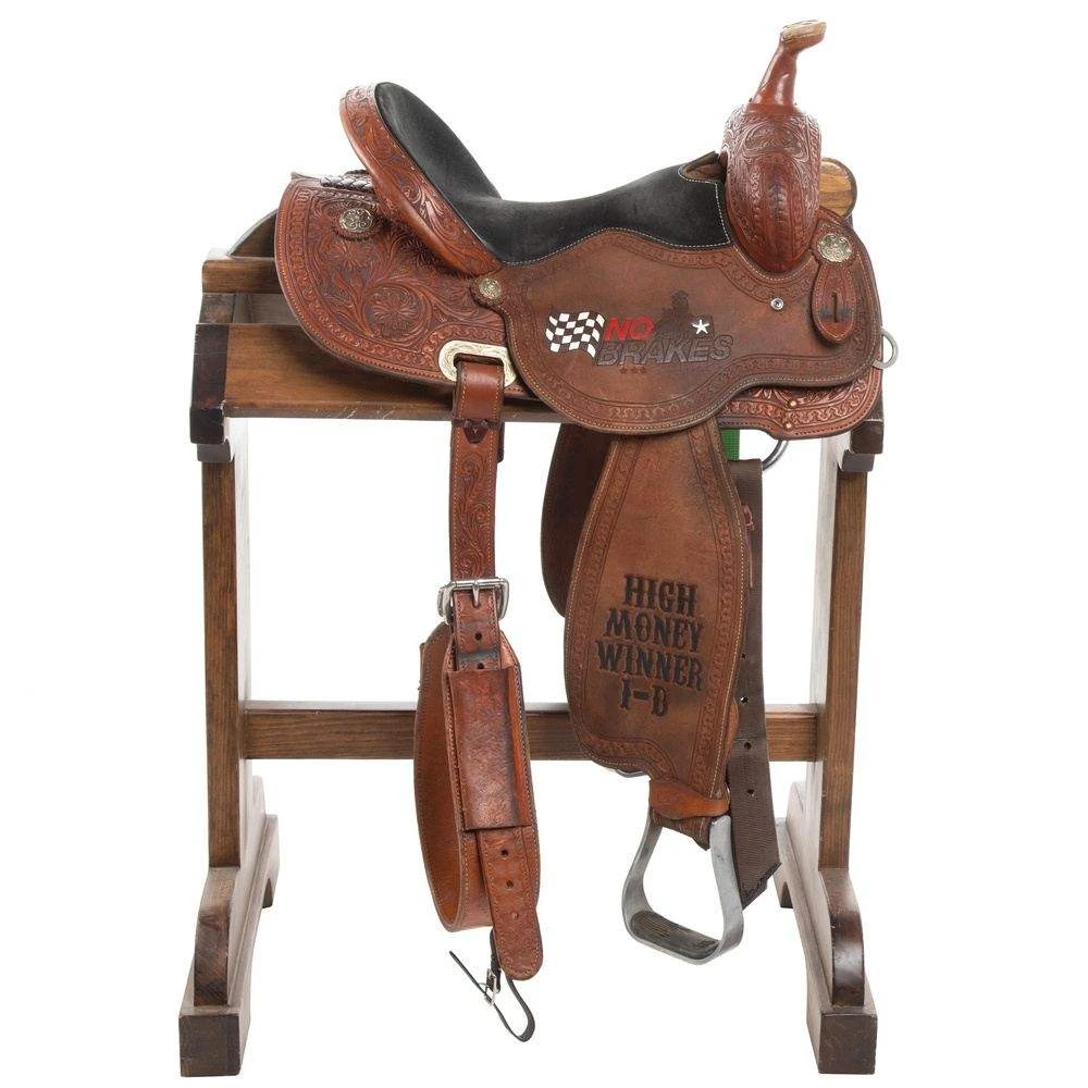 NRS Used 14.5in Charmayne James Cactus Barrel Saddle 2 NRS Used 14.5in Charmayne James Cactus Barrel Saddle - Image 2