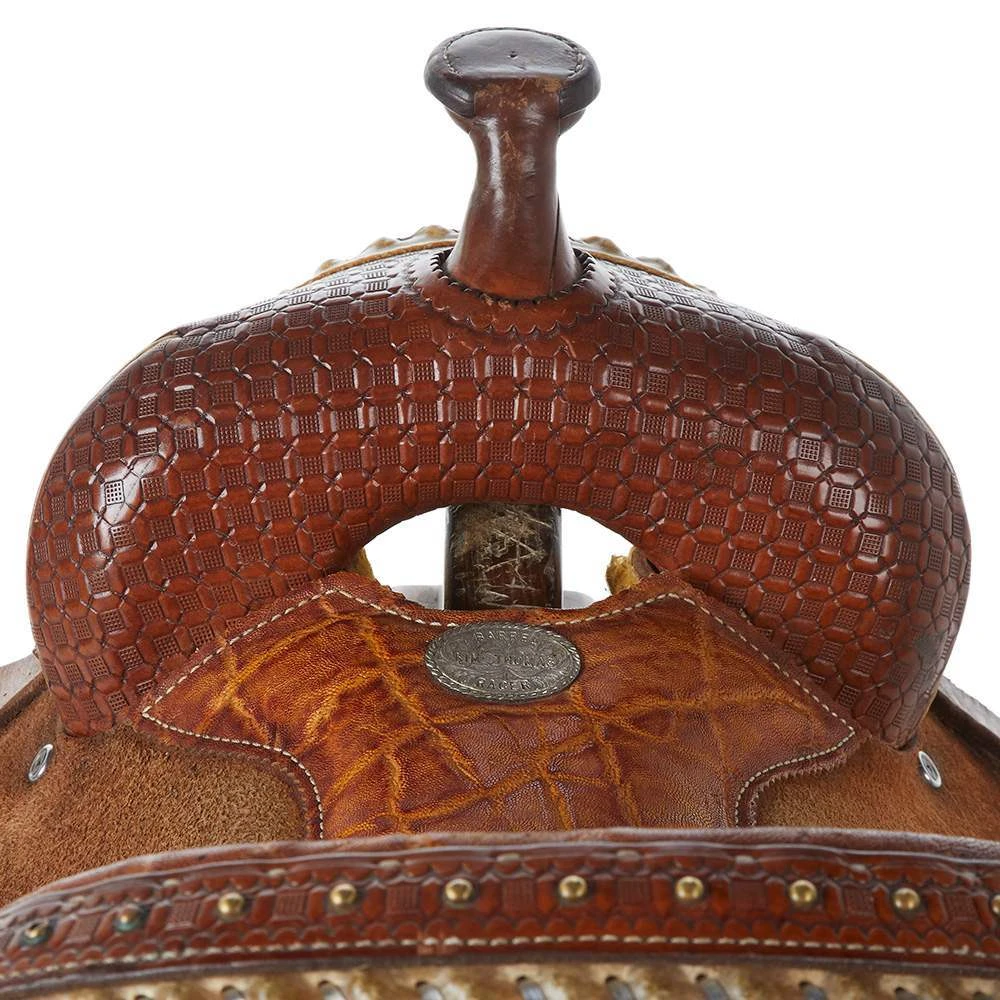 NRS Used 14.5in Shiloh Barrel Saddle 3 NRS Used 14.5in Shiloh Barrel Saddle - Image 3