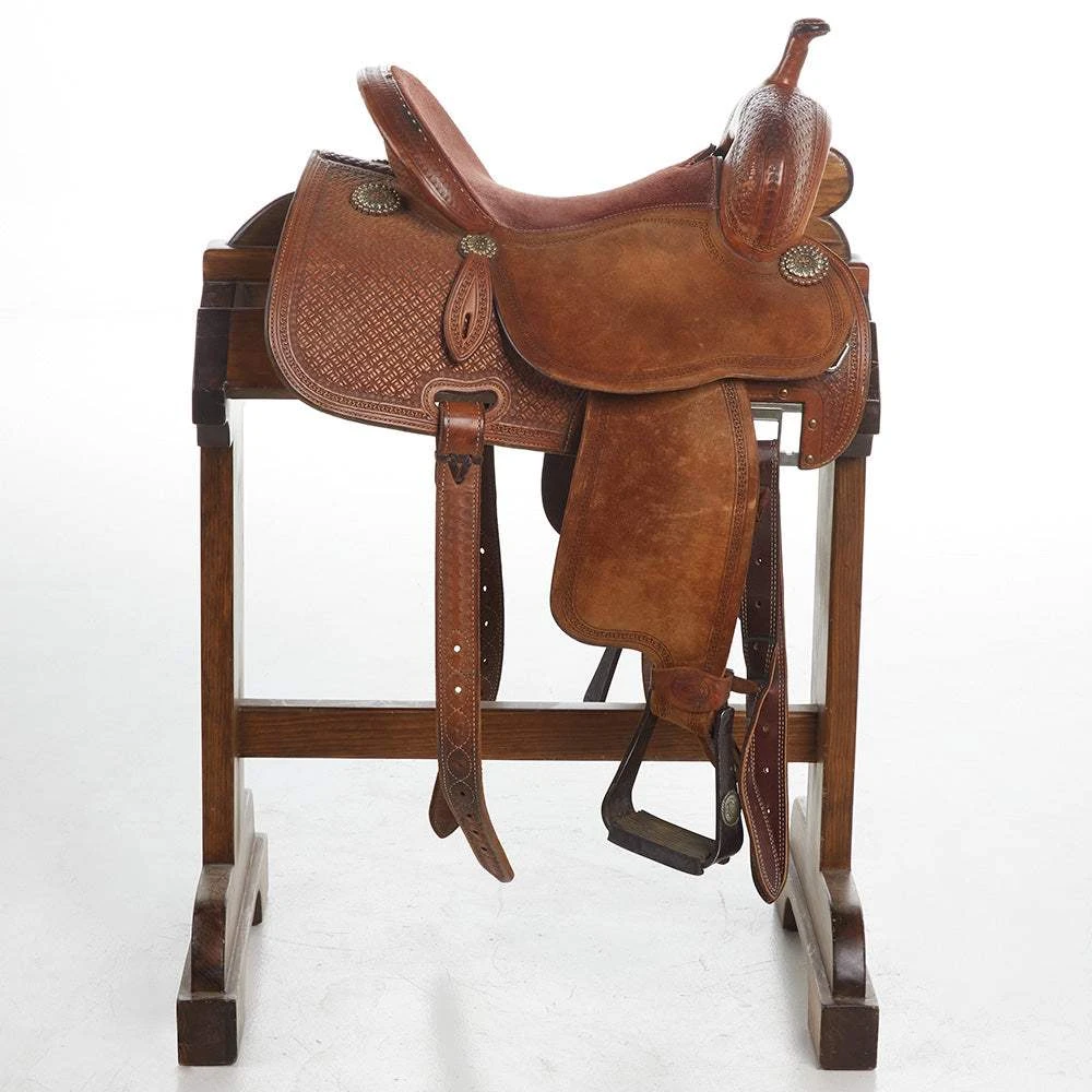 NRS Used 14 Mart Saddlery Barrel Saddle 2 NRS Used 14 Mart Saddlery Barrel Saddle - Image 2