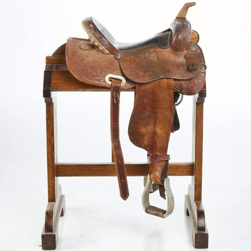 NRS Used 14in Fort Worth Saddlery Barrel Saddle 2 NRS Used 14in Fort Worth Saddlery Barrel Saddle - Image 2