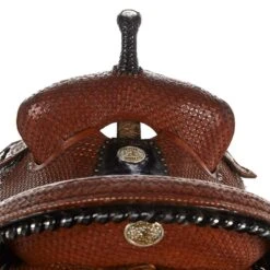 NRS Used 14.5in Double J Trophy Barrel Saddle -Cowboy Store 02 421BR 2