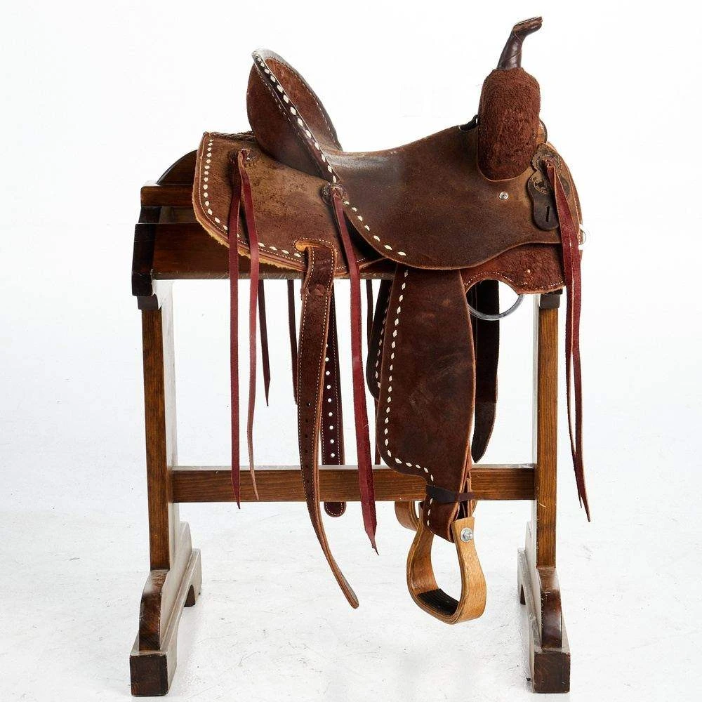 NRS Used 14.5in STS Saddlery Barrel Saddle 2 NRS Used 14.5in STS Saddlery Barrel Saddle - Image 2