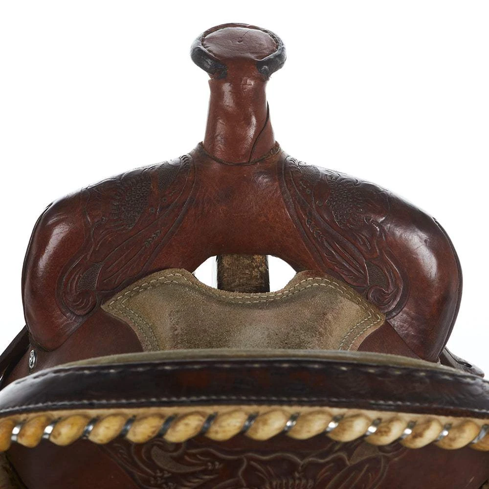 NRS Used 14in Lamb Barrel Saddle 3 NRS Used 14in Lamb Barrel Saddle - Image 3