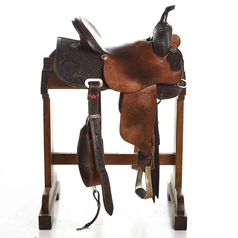 NRS Used 14.25in Fort Worth Saddlery Barrel Saddle 2 NRS Used 14.25in Fort Worth Saddlery Barrel Saddle - Image 2