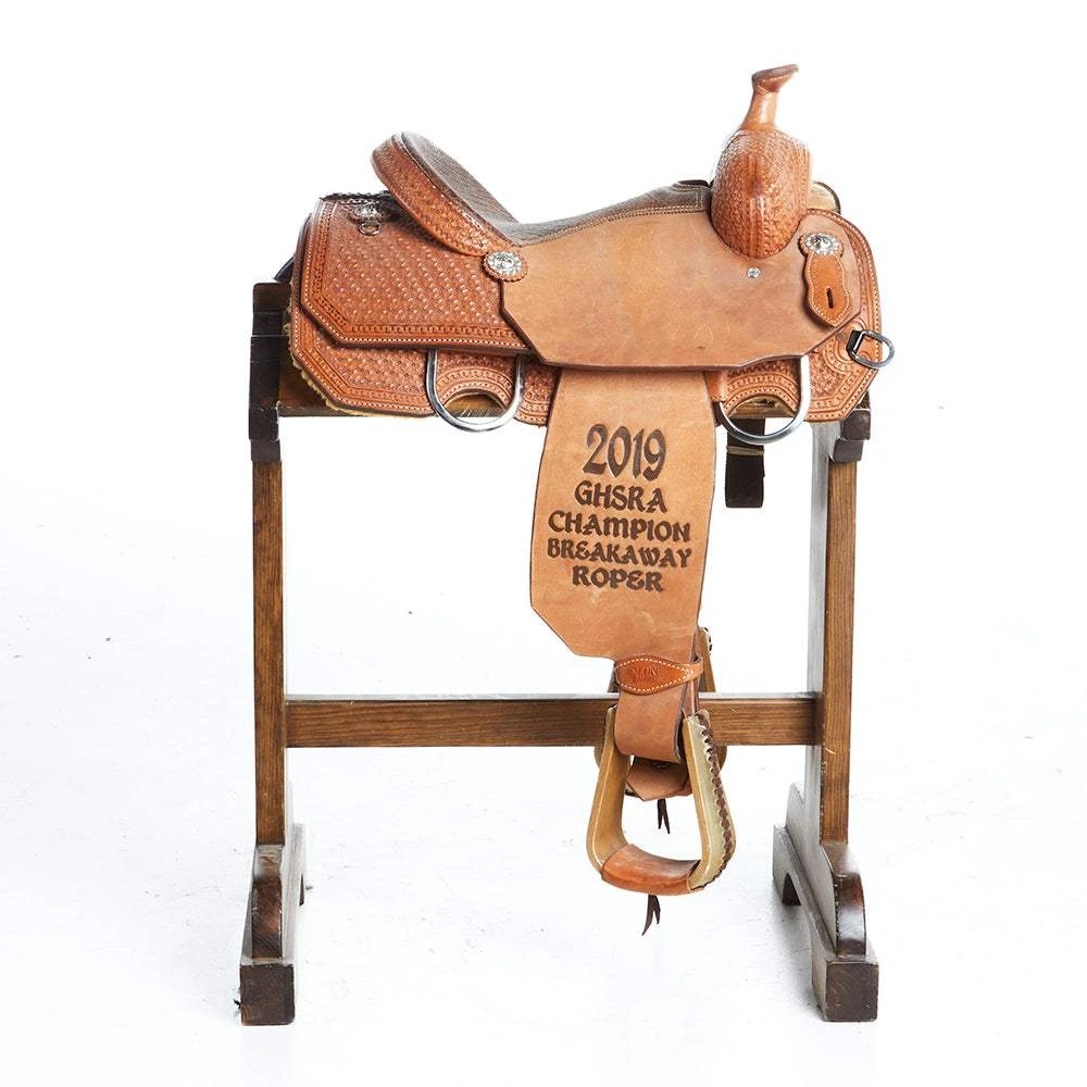 NRS Used 13.5in Slone Trophy Calf Roper 2 NRS Used 13.5in Slone Trophy Calf Roper - Image 2