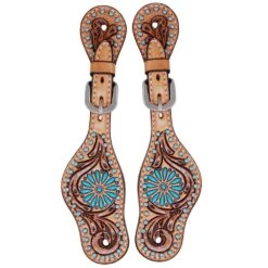 Rafter T Ranch Company Kids Zuni Turquoise Spur Straps