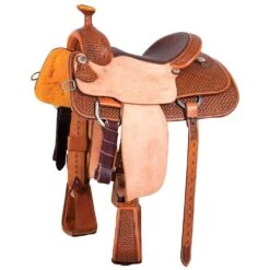 Martin Saddlery Martin Saddlery Natural Antique 1/2 Breed Martin Basket Team Roper