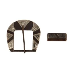 Cowperson Tack 1 1/2in. Silver Bars Buckle Set