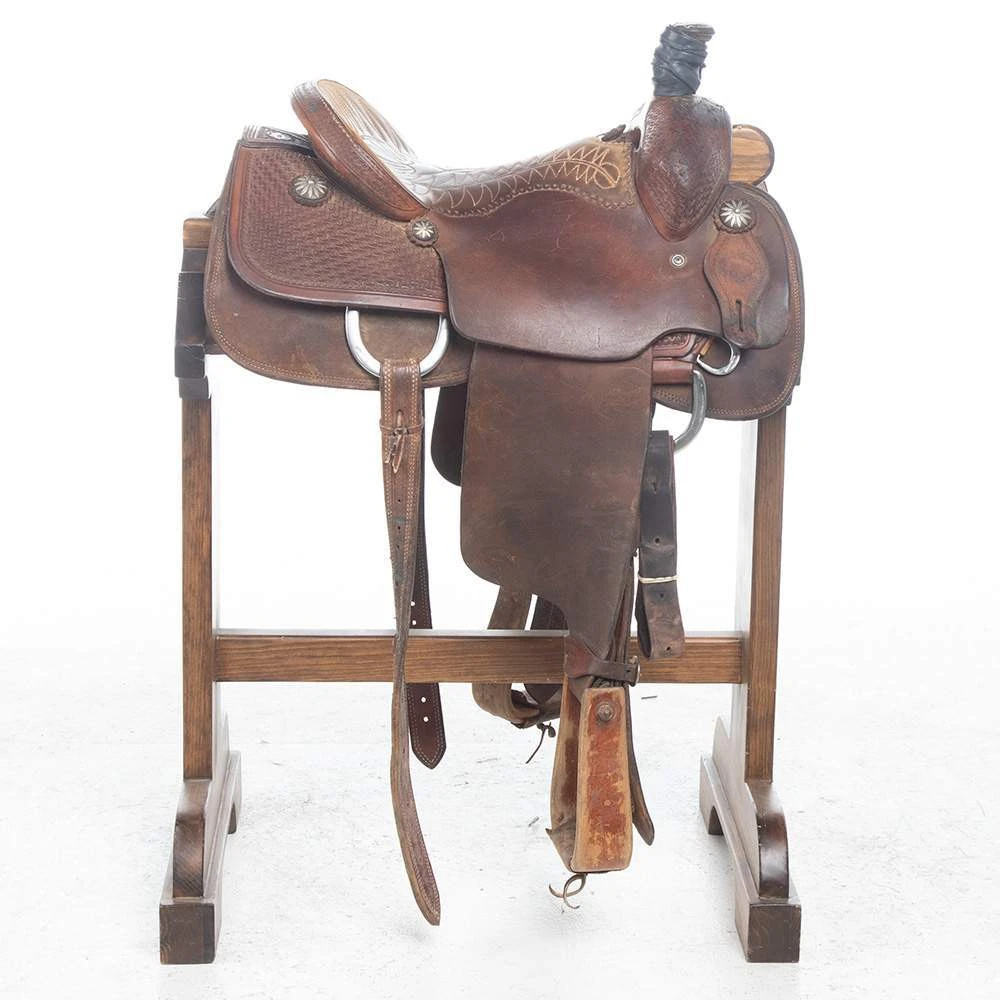 NRS Used 14.5`` South Texas Tack All Around Saddle 2 NRS Used 14.5`` South Texas Tack All Around Saddle - Image 2