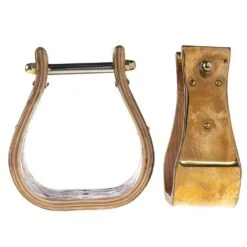 NRS 3in Brass Bound Wood Bell Stirrups