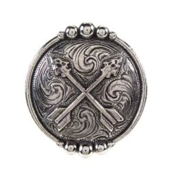 Rockin Out Jewelry 1 1/2in. Scalloped Crossed Arrows Concho