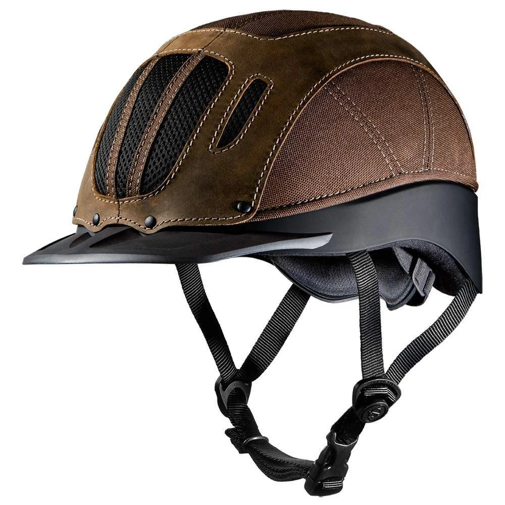 Troxel Brown Leather Sierra Riding Helmet 1 Troxel Brown Leather Sierra Riding Helmet