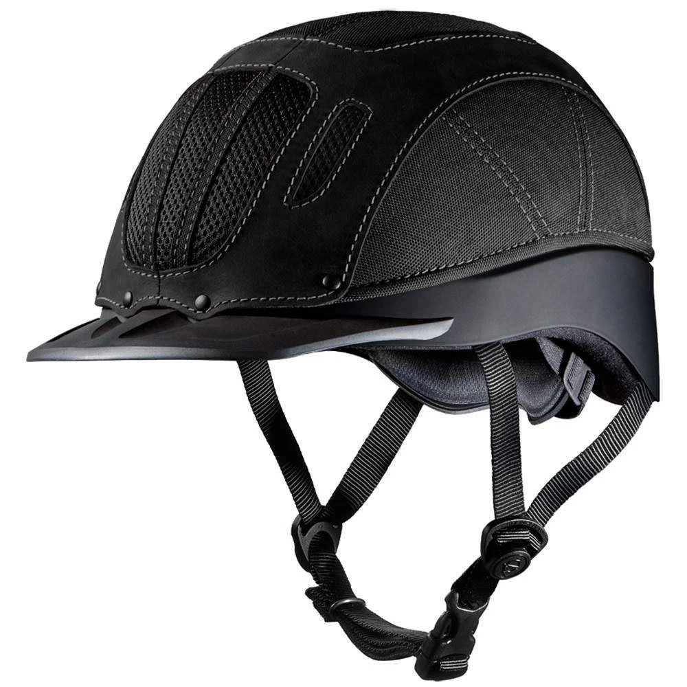 Troxel Black Leather Sierra Riding Helmet 1 Troxel Black Leather Sierra Riding Helmet