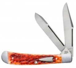 Case X Knives Tony Bose HT Trapper - Peach Seed Jig Chestnut Bone CA10770