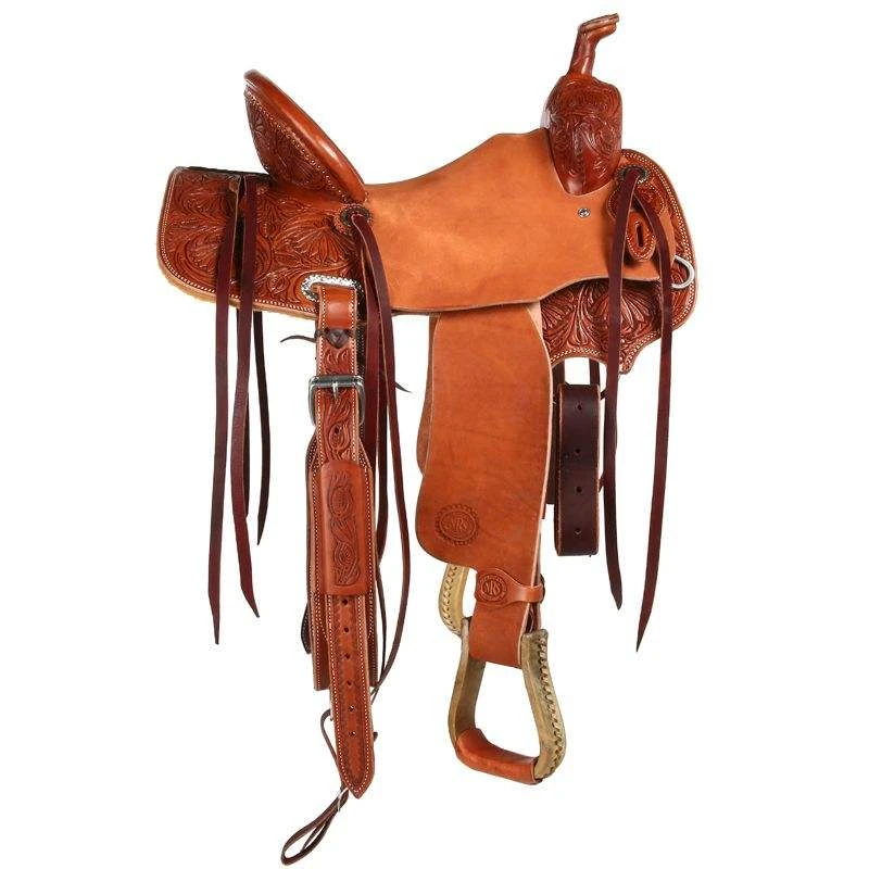 NRS Competitor Series Chestnut Poinsettia Barrel Saddle With Pencil Roll 3 NRS Competitor Series Chestnut Poinsettia Barrel Saddle With Pencil Roll - Image 3