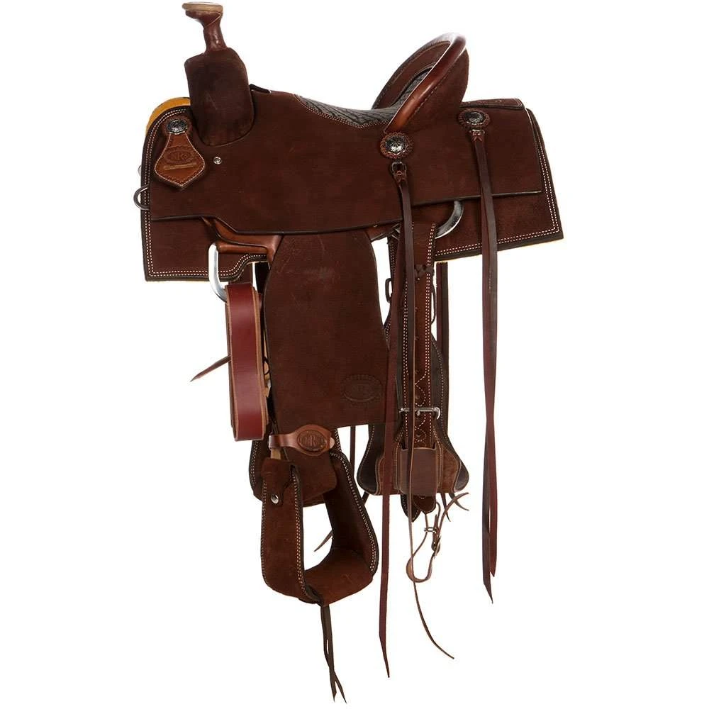 NRS Competitor Series Youth Chocolate Roughout W/ Inlaid Grey Bullhide 2 NRS Competitor Series Youth Chocolate Roughout W/ Inlaid Grey Bullhide - Image 2