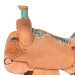 Nrs Competitors NRS Competitor Natural All Around Saddle With Turquoise Feather Seat 9 Nrs Competitors NRS Competitor Natural All Around Saddle With Turquoise Feather Seat -Cowboy Store 1412070 4