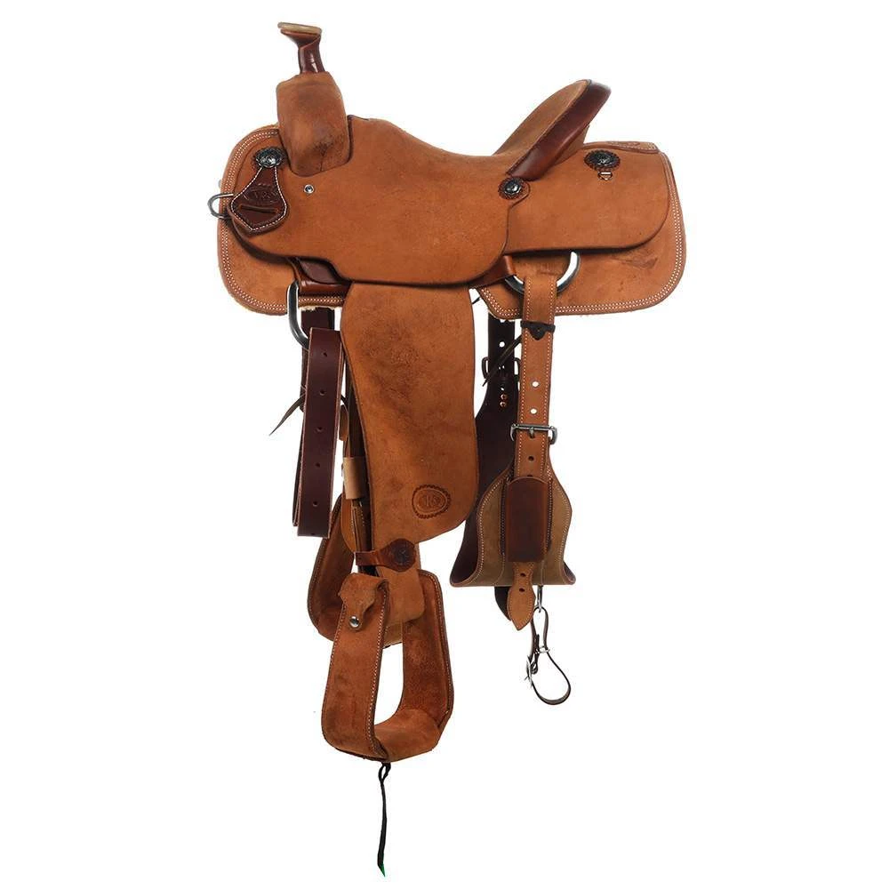 Nrs Competitors Heavy Oil Roughout Team Roping Saddle 2 Nrs Competitors Heavy Oil Roughout Team Roping Saddle - Image 2