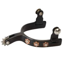 Weaver Leather Youth Spur With Copper And SS Flower Design
