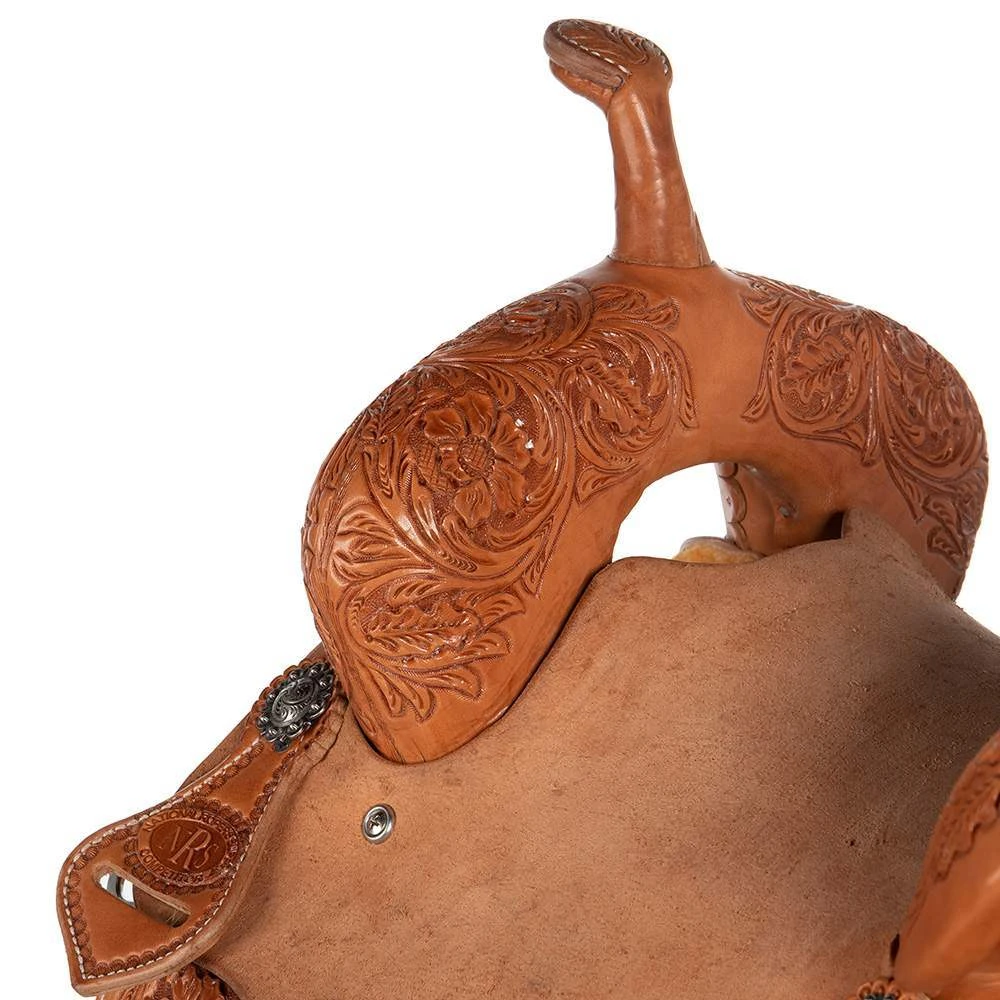 Nrs Competitors NRS Competitor Series 7/8 Breed Prairie Flower Natural Barrel Saddle 4 Nrs Competitors NRS Competitor Series 7/8 Breed Prairie Flower Natural Barrel Saddle - Image 4