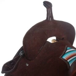 Nrs Competitors Chocolate Roughout Serape Seat Barrel Saddle 8 Nrs Competitors Chocolate Roughout Serape Seat Barrel Saddle -Cowboy Store 1412108 3