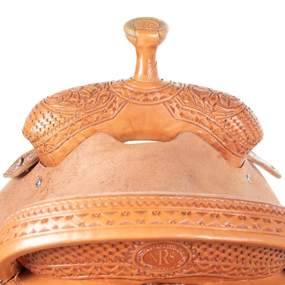 Nrs Competitors Natural 7/8 Breed Basket And Sunflower Team Roping Saddle 3 Nrs Competitors Natural 7/8 Breed Basket And Sunflower Team Roping Saddle - Image 3