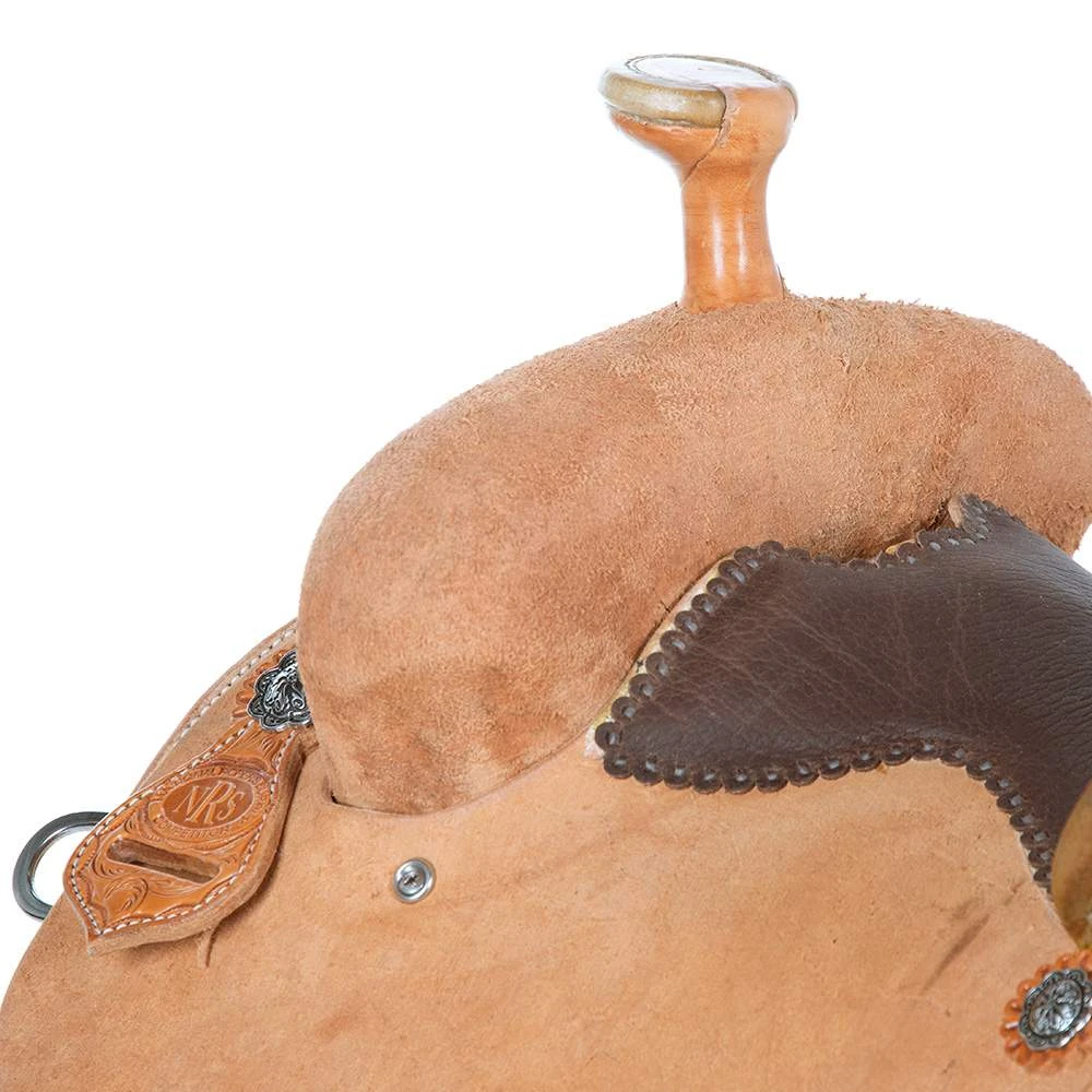 Nrs Competitors Natural Roughout Bullhide Seat Youth Team Roping Saddle 4 Nrs Competitors Natural Roughout Bullhide Seat Youth Team Roping Saddle - Image 4