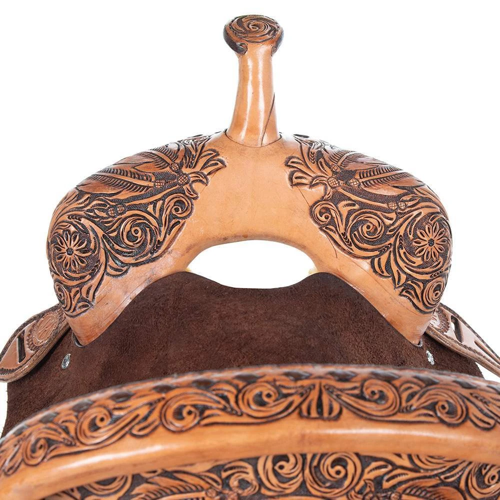 Nrs Competitors Nat Antq And Choc Combo Feather Barrel Saddle 3 Nrs Competitors Nat Antq And Choc Combo Feather Barrel Saddle - Image 3