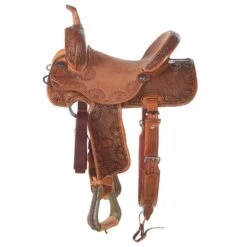 Nrs Competitors Natural Antique 7/8 Breed Basket/Sunflower Combo Barrel Saddle -Cowboy Store 1412160 2