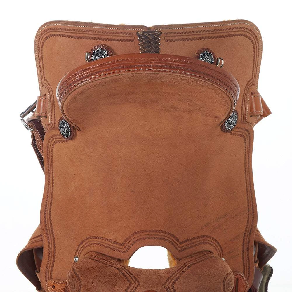Nrs Competitors Roughout Barrel Saddle With Double Shell/Rope Border 5 Nrs Competitors Roughout Barrel Saddle With Double Shell/Rope Border - Image 5