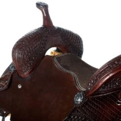 Nrs Competitors Competitor Chocolate 1/2 Breed Diamond Tooled Full Floral Embossed Seat Barrel Racer -Cowboy Store 1412174 03