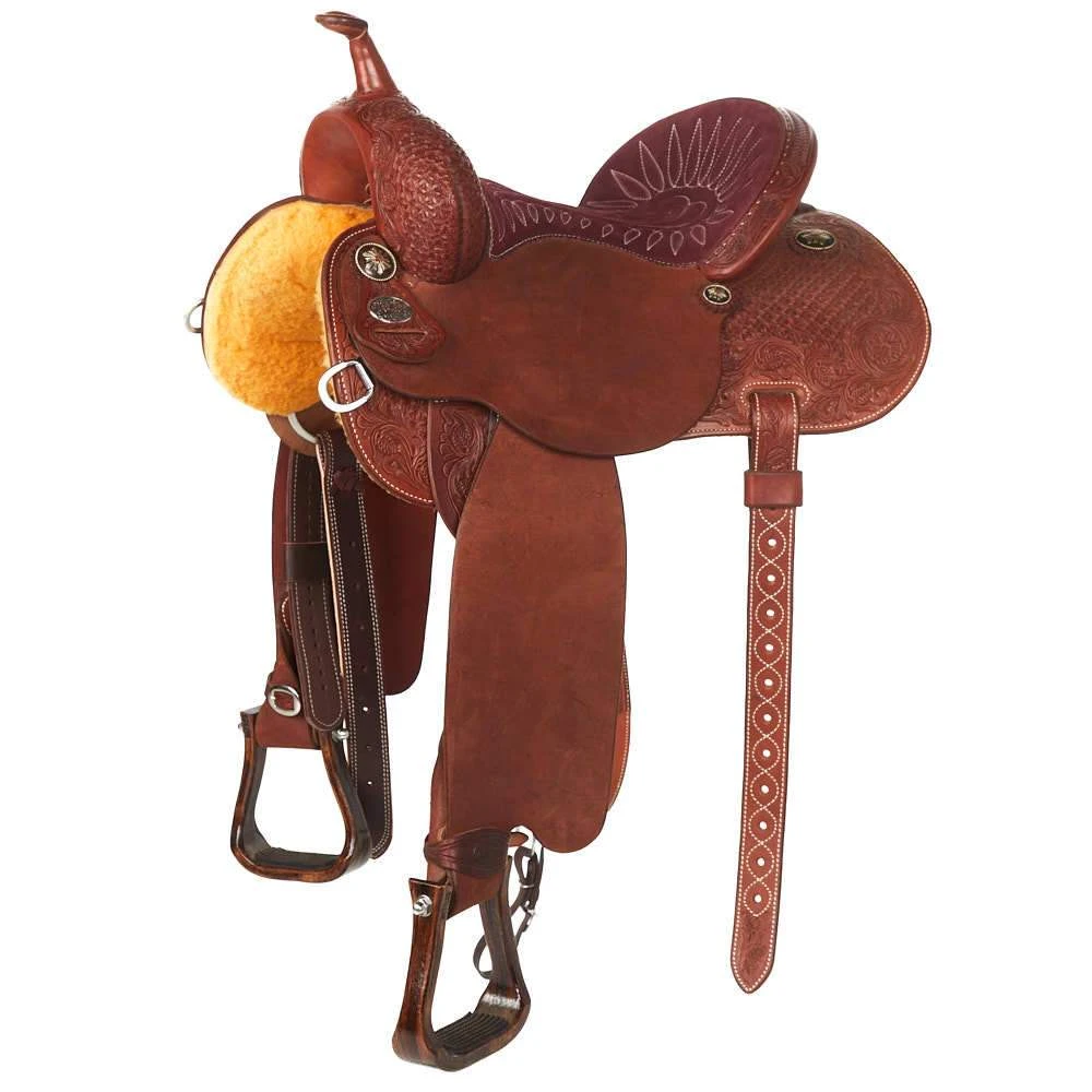 Martin Fearless Chestnut 1/2 Spring Flower Barrel Saddle 1 Martin Fearless Chestnut 1/2 Spring Flower Barrel Saddle