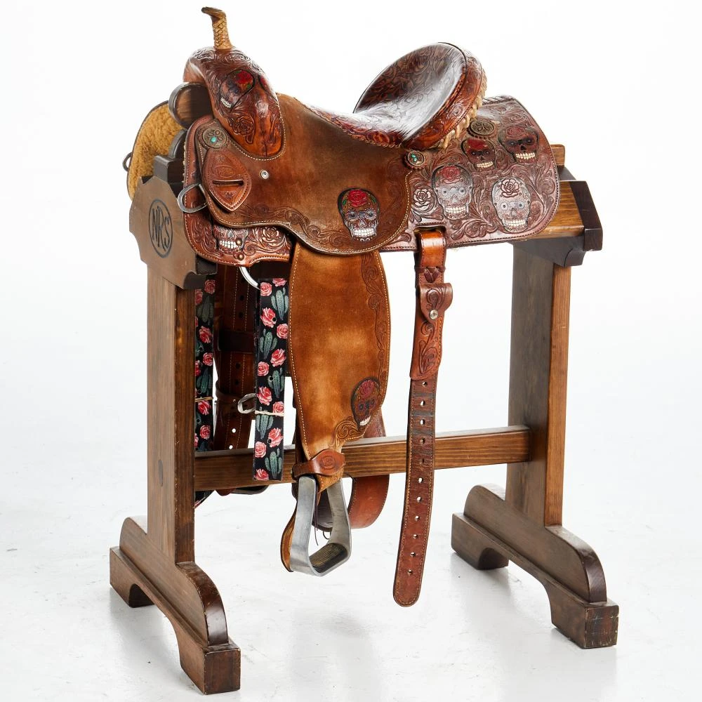 NRS Used 13.5in. Cactus Barrel Saddle 1 NRS Used 13.5in. Cactus Barrel Saddle