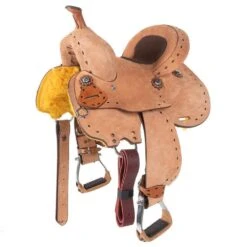 Tough 1 Branson 10in. Youth Roughout Barrel Saddle With Buckstitch