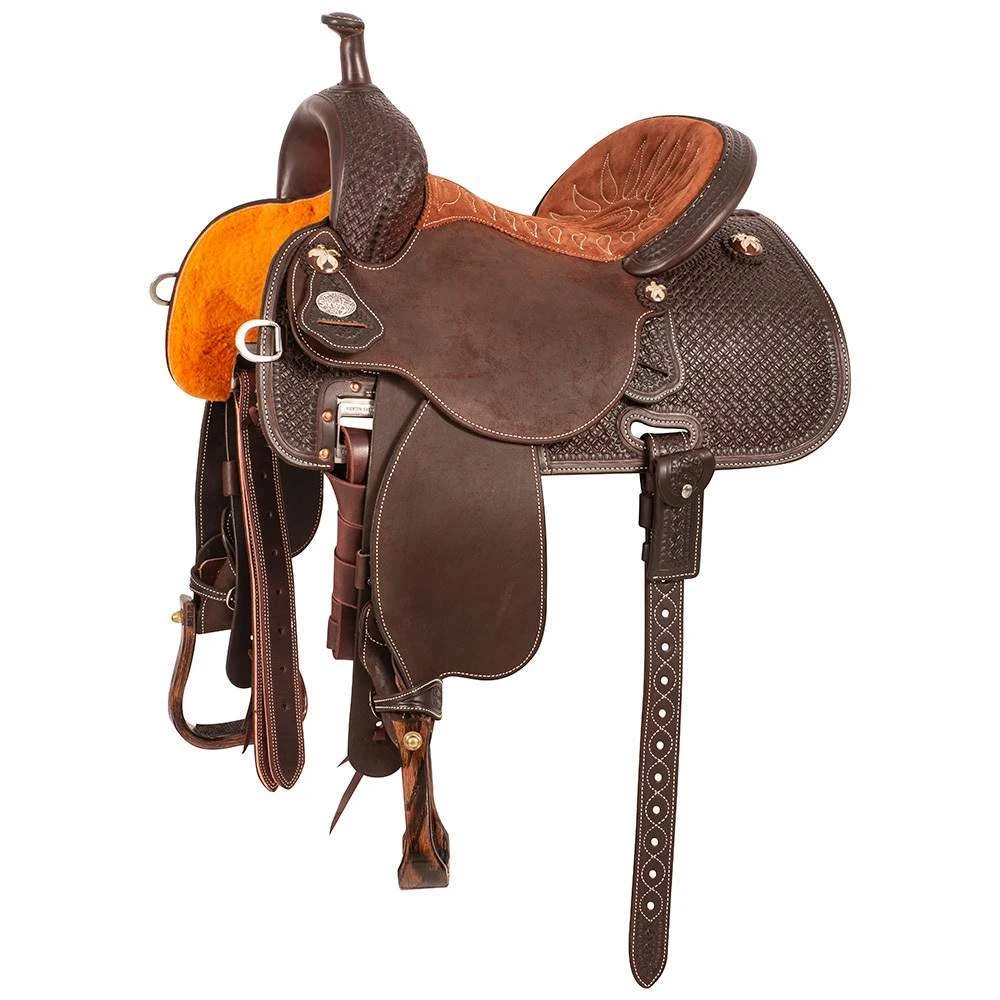 Martin Saddlery 1/2 Breed Basket Chocolate Stingray Barrel Saddle 1 Martin Saddlery 1/2 Breed Basket Chocolate Stingray Barrel Saddle