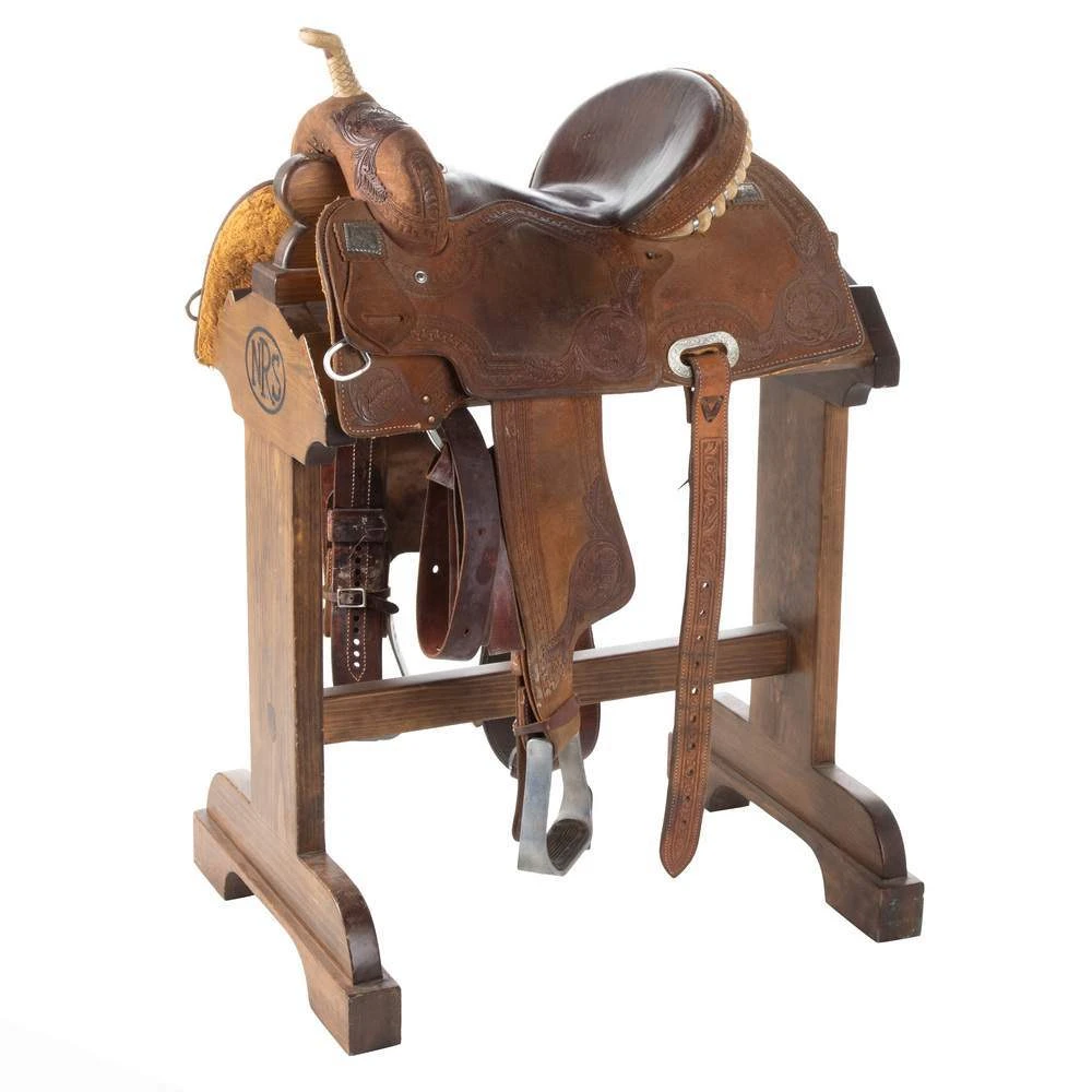 NRS Used 14 Inch Star Of Texas Barrel Saddle 1 NRS Used 14 Inch Star Of Texas Barrel Saddle