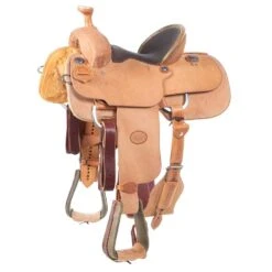 Nrs Competitors Natural Roughout Bullhide Seat Youth Team Roping Saddle