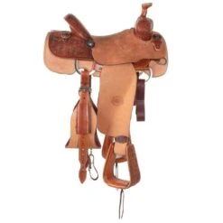 Nrs Competitors NRS 1/4 Breed Chestnut/Natural Combo NRS Floral Team Roping Saddle