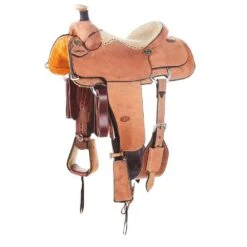 NRS Natural Full Tan Suede Seat Team Roper