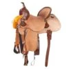 Martin Saddlery Martin 1/8 Breed Stingray Natural Weathered Antique Mountain Daisy Barrel Saddle