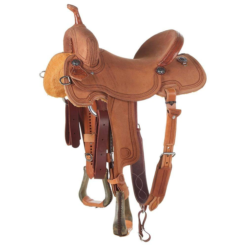 Nrs Competitors Roughout Barrel Saddle With Double Shell/Rope Border 1 Nrs Competitors Roughout Barrel Saddle With Double Shell/Rope Border