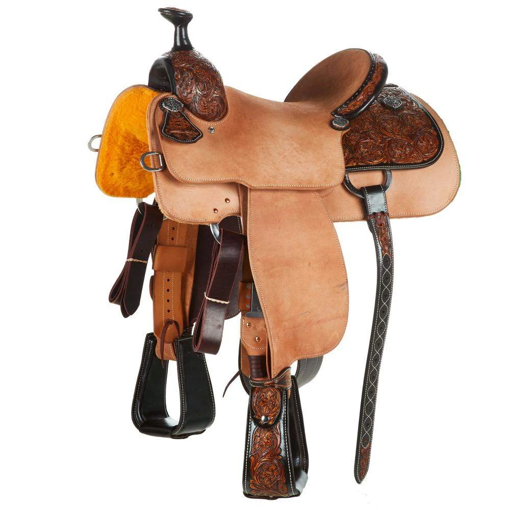 Martin Saddlery Martin Saddlery Weathered Antique & Dark Framed 1/4 Tooled Team Roper 1 Martin Saddlery Martin Saddlery Weathered Antique & Dark Framed 1/4 Tooled Team Roper