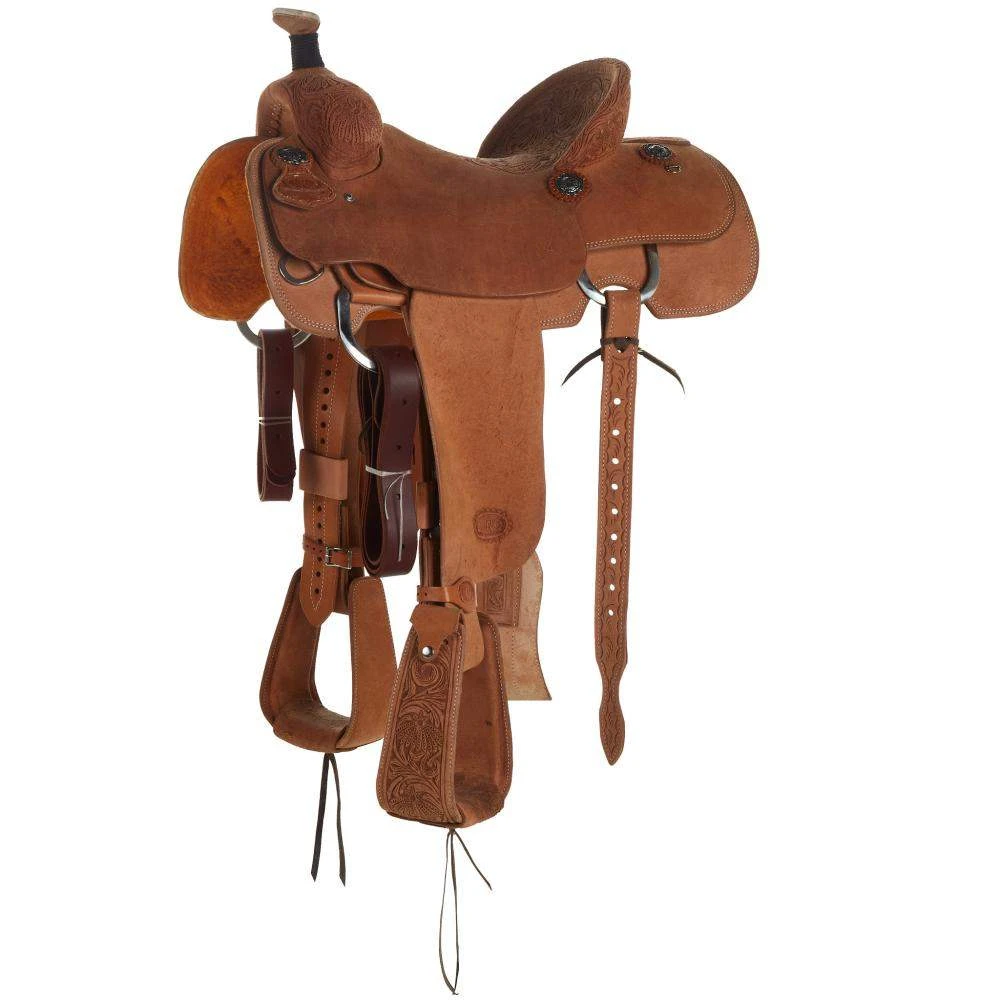 Nrs Competitors Natural 1/4 Breed Roughout Poinsettia Team Roping Saddle 1 Nrs Competitors Natural 1/4 Breed Roughout Poinsettia Team Roping Saddle