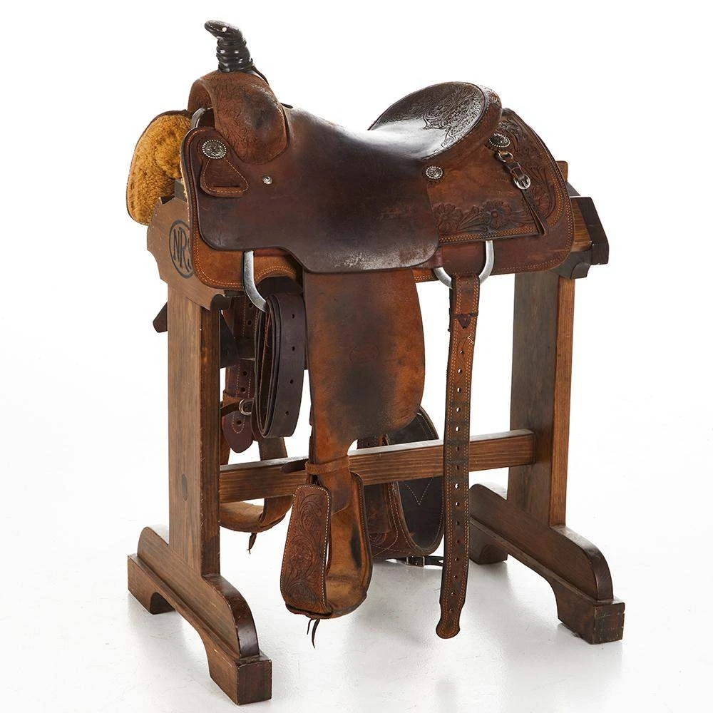 NRS Used 14.5in. Cactus Relentless Calf Roping Saddle 1 NRS Used 14.5in. Cactus Relentless Calf Roping Saddle
