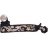 NRS Antique Silver Floral Trim Spurs