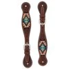 Weaver Leather Weaver Turquoise Cross Aztec Ladies Spur Straps