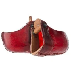 NRS Medium Colored Rawhide Flat Leather Bottom Tapaderos With Latigo Lacing -Cowboy Store 229662 729363