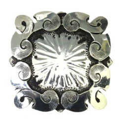 NRS Silver Swirl Square Saddle Concho Set