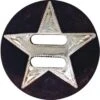 Antique Cut-out Silver Star Concho With Slots- 1-1/2 Inch