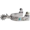 Professionals Choice Ladies Silver Feather And Turquoise Dot Spur